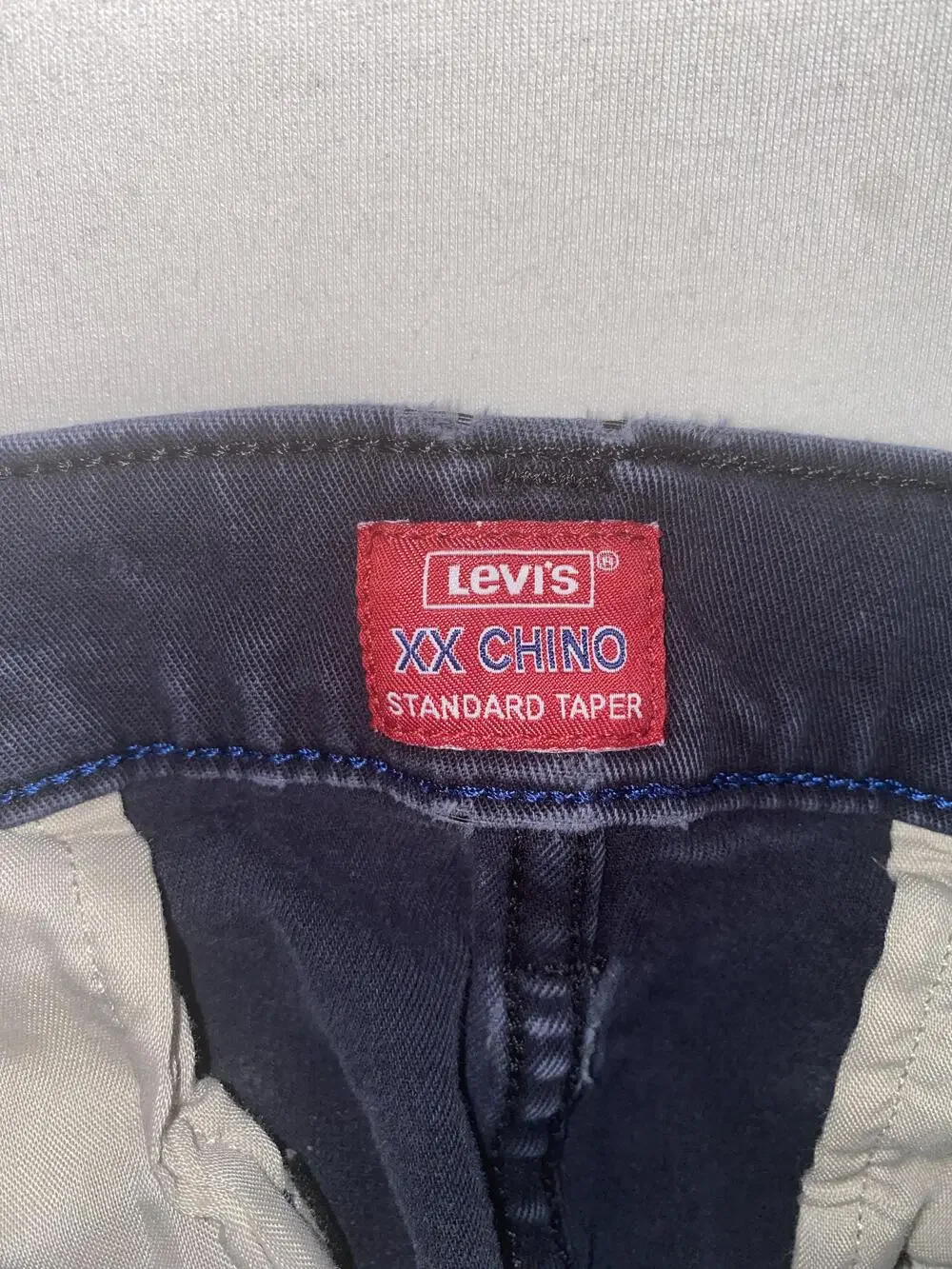 Levi's XX Chino Pants Mens 32x29 Blue Stretch Standard Taper Flat Front Casual